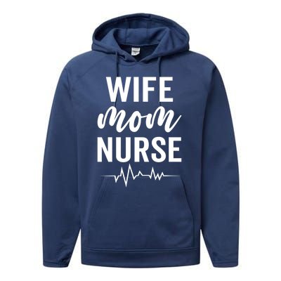 Happy Mothers Day Wife Mom Nurse Rn Lpn Nurses Mom Funny Gift Performance Fleece Hoodie