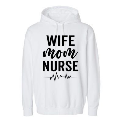 Happy Mothers Day Wife Mom Nurse Rn Lpn Nurses Mom Funny Gift Garment-Dyed Fleece Hoodie