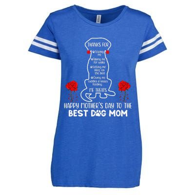 Happy Mother's Day Dog Mom Enza Ladies Jersey Football T-Shirt