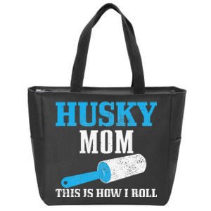 Husky Mom Dog Hair Funny Siberian Husky Mama Zip Tote Bag