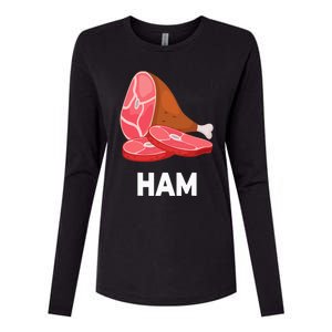 Ham Matching dishes food costumes Christmas thanksgiving Womens Cotton Relaxed Long Sleeve T-Shirt