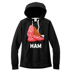 Ham Matching dishes food costumes Christmas thanksgiving Women's Fleece Hoodie