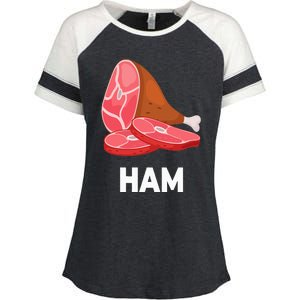 Ham Matching dishes food costumes Christmas thanksgiving Enza Ladies Jersey Colorblock Tee