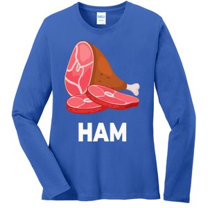 Ham Matching dishes food costumes Christmas thanksgiving Ladies Long Sleeve Shirt