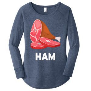 Ham Matching dishes food costumes Christmas thanksgiving Women's Perfect Tri Tunic Long Sleeve Shirt