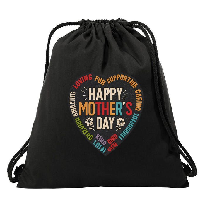 Happy Mother's Day Drawstring Bag