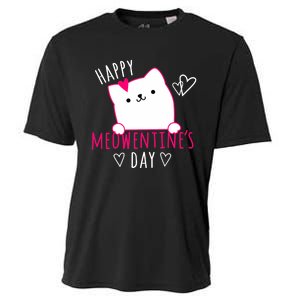 Happy Meowentine's Day Cat Lover Happy Valentines Day Cat Premium Cooling Performance Crew T-Shirt