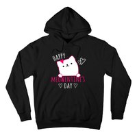 Happy Meowentine's Day Cat Lover Happy Valentines Day Cat Premium Hoodie