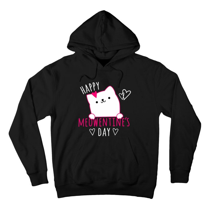 Happy Meowentine's Day Cat Lover Happy Valentines Day Cat Premium Hoodie