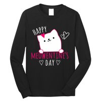 Happy Meowentine's Day Cat Lover Happy Valentines Day Cat Premium Long Sleeve Shirt