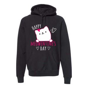 Happy Meowentine's Day Cat Lover Happy Valentines Day Cat Premium Premium Hoodie