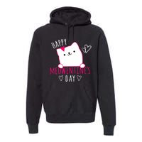 Happy Meowentine's Day Cat Lover Happy Valentines Day Cat Premium Premium Hoodie