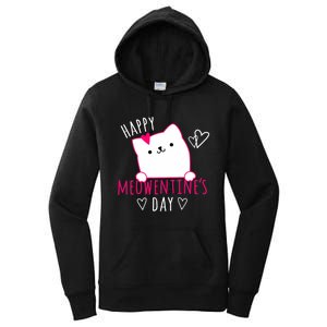 Happy Meowentine's Day Cat Lover Happy Valentines Day Cat Premium Women's Pullover Hoodie