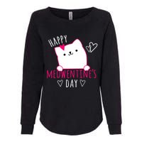 Happy Meowentine's Day Cat Lover Happy Valentines Day Cat Premium Womens California Wash Sweatshirt