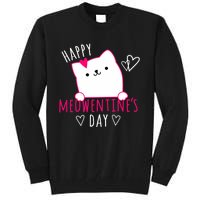 Happy Meowentine's Day Cat Lover Happy Valentines Day Cat Premium Tall Sweatshirt