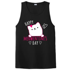 Happy Meowentine's Day Cat Lover Happy Valentines Day Cat Premium PosiCharge Competitor Tank