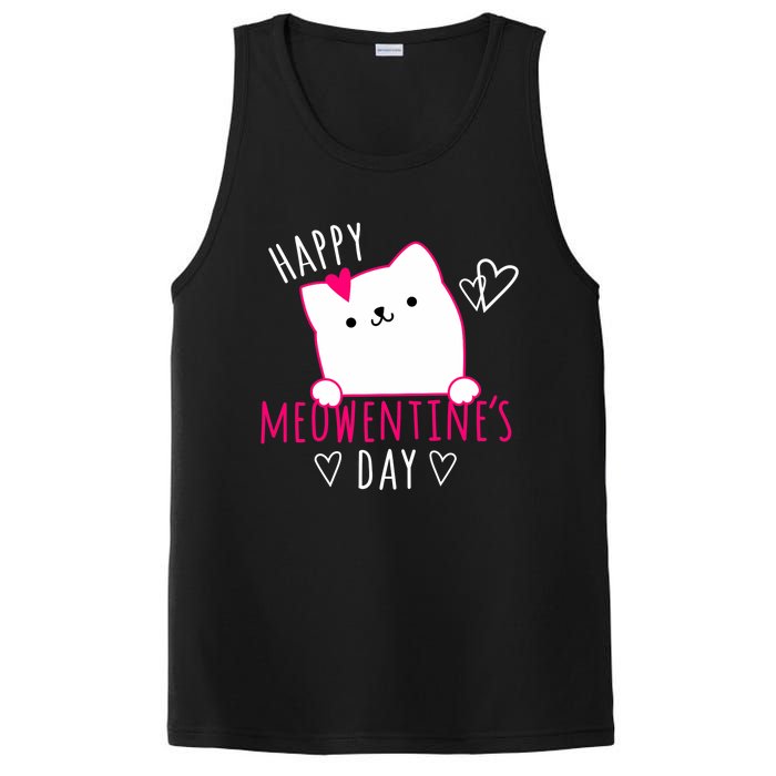 Happy Meowentine's Day Cat Lover Happy Valentines Day Cat Premium PosiCharge Competitor Tank