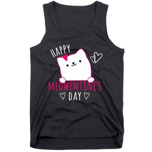 Happy Meowentine's Day Cat Lover Happy Valentines Day Cat Premium Tank Top