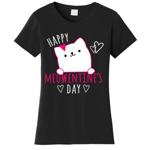 Happy Meowentine's Day Cat Lover Happy Valentines Day Cat Premium Women's T-Shirt