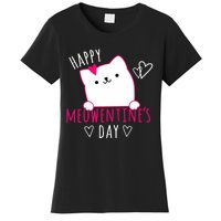 Happy Meowentine's Day Cat Lover Happy Valentines Day Cat Premium Women's T-Shirt