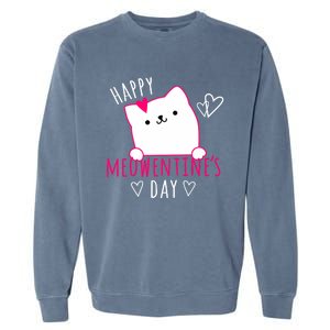 Happy Meowentine's Day Cat Lover Happy Valentines Day Cat Premium Garment-Dyed Sweatshirt