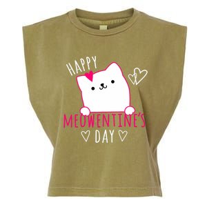 Happy Meowentine's Day Cat Lover Happy Valentines Day Cat Premium Garment-Dyed Women's Muscle Tee