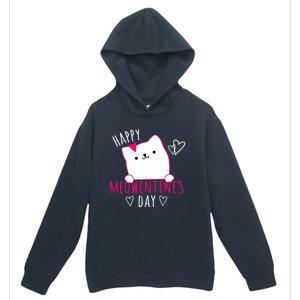 Happy Meowentine's Day Cat Lover Happy Valentines Day Cat Premium Urban Pullover Hoodie