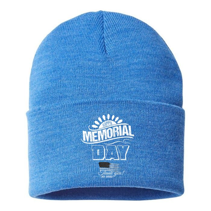 Happy Memorial Day Thank You Gift Sustainable Knit Beanie