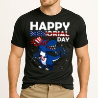 Happy Memorial Day 4th Of July Dinosaur American Flag Cooling Performance Crew T-Shirt