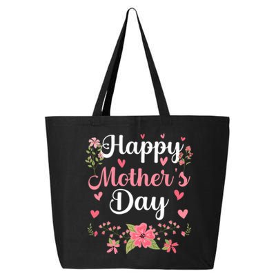 Happy MotherS Day Mommy Cute Floral Women For Mom Grandma 25L Jumbo Tote