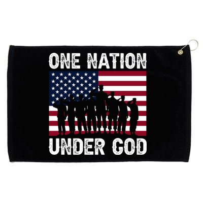 Happy Memorial Day Patriotic Graphic Grommeted Golf Towel