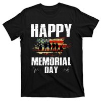 Happy Memorial Day USA Flag American Patriotic Armed Forces T-Shirt