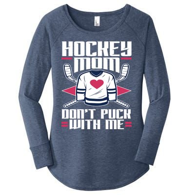 Hockey Mom Dont Puck With Me Hockey Moms Gift Ice Hockey Meaningful Gift Women's Perfect Tri Tunic Long Sleeve Shirt