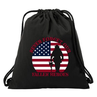 Happy Memorial Day Remembrance Drawstring Bag