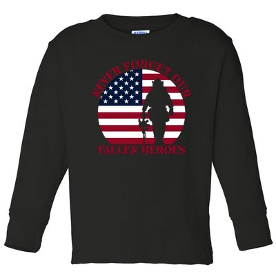 Happy Memorial Day Remembrance Toddler Long Sleeve Shirt