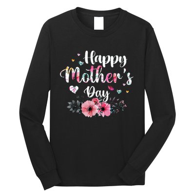 Happy Mother's Day Cute Floral For Mom Grandma Long Sleeve Shirt