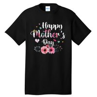 Happy Mother's Day Cute Floral For Mom Grandma Tall T-Shirt