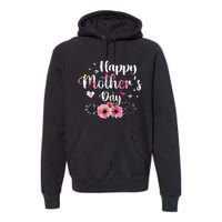 Happy Mother's Day Cute Floral For Mom Grandma Premium Hoodie