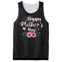 Happy Mother's Day Cute Floral For Mom Grandma Mesh Reversible Basketball Jersey Tank