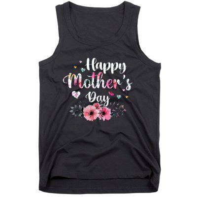 Happy Mother's Day Cute Floral For Mom Grandma Tank Top