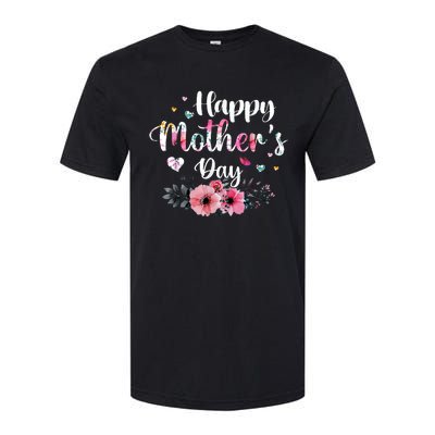 Happy Mother's Day Cute Floral For Mom Grandma Softstyle CVC T-Shirt