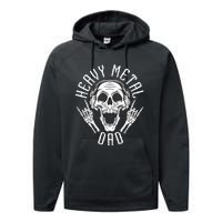 Heavy Metal Dad  Rock Metalhead Heavy Metal Dad Performance Fleece Hoodie