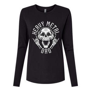 Heavy Metal Dad  Rock Metalhead Heavy Metal Dad Womens Cotton Relaxed Long Sleeve T-Shirt