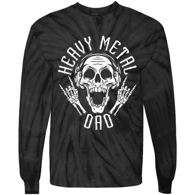 Heavy Metal Dad  Rock Metalhead Heavy Metal Dad Tie-Dye Long Sleeve Shirt