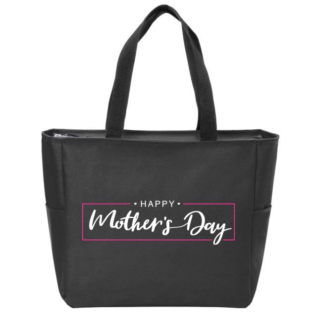 Happy Mother's Day Holiday Gift Zip Tote Bag