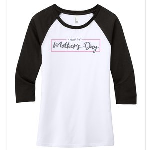 Happy Mother's Day Holiday Gift Women's Tri-Blend 3/4-Sleeve Raglan Shirt