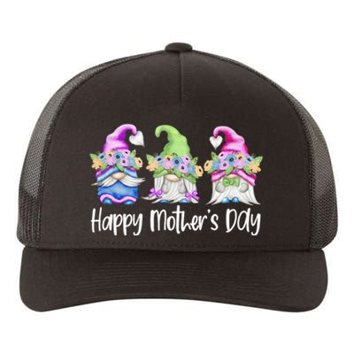 Happy Mothers Day Cute Gnomes Floral For Mom Daughter Yupoong Adult 5-Panel Trucker Hat