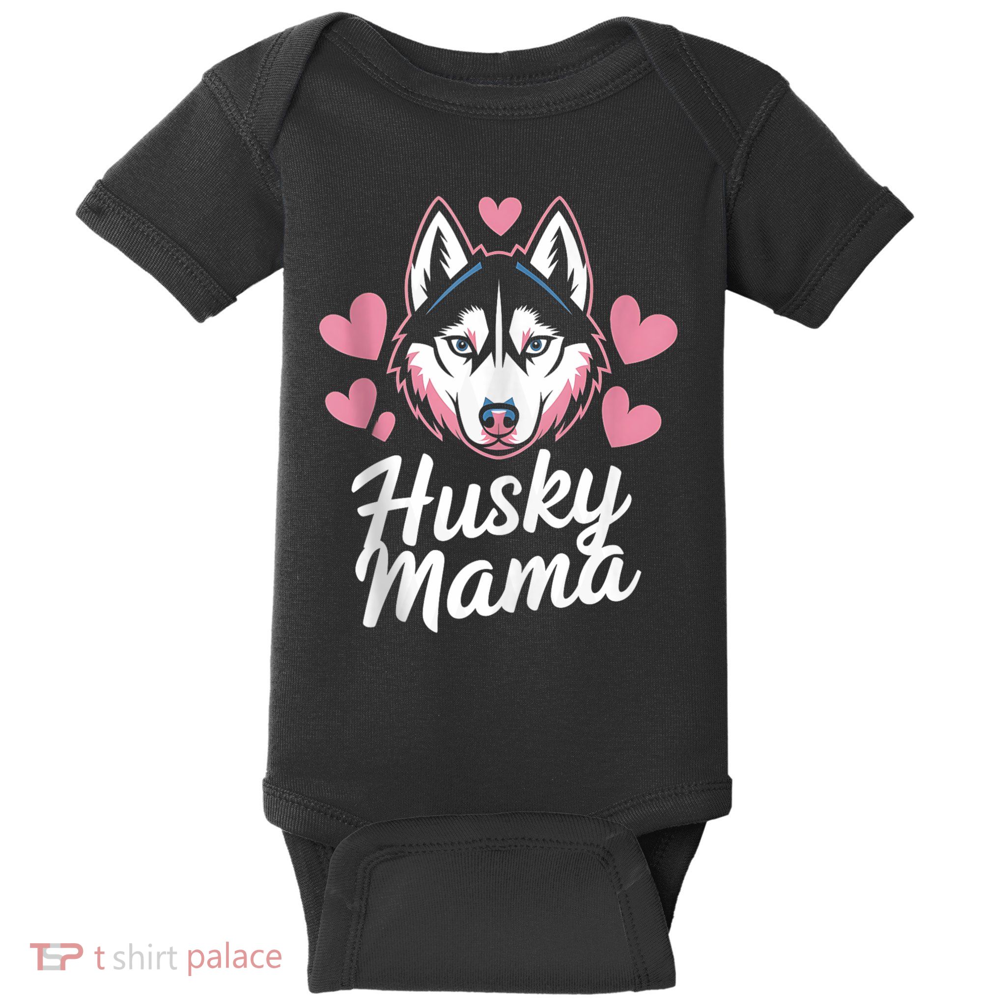 Husky Mama Dog Mom Gift For Wom.En Cute Husky Design Baby Bodysuit