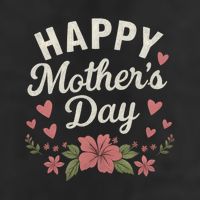 Happy Mother's Day 7 Panel Mesh Trucker Snapback Hat