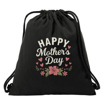 Happy Mother's Day Drawstring Bag
